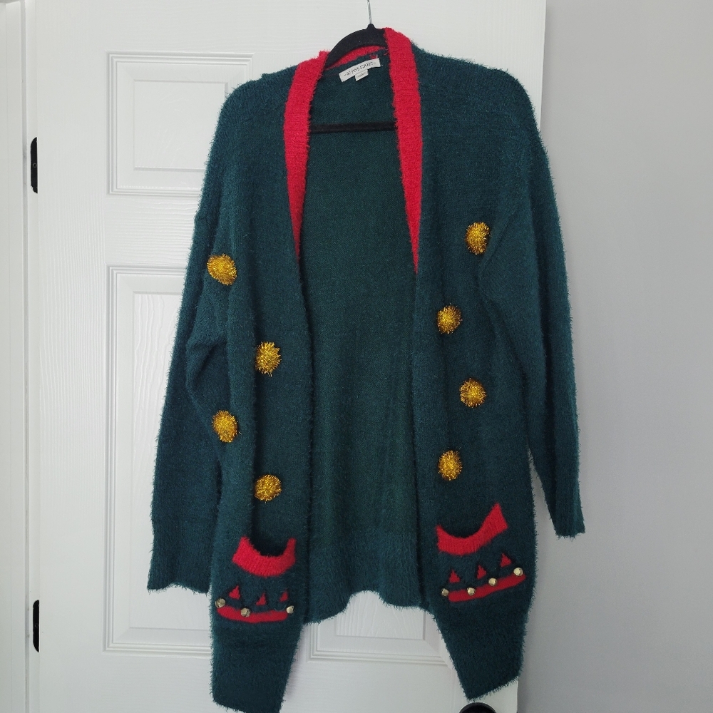 99 Jane Street Oversized Christmas Cardigan
